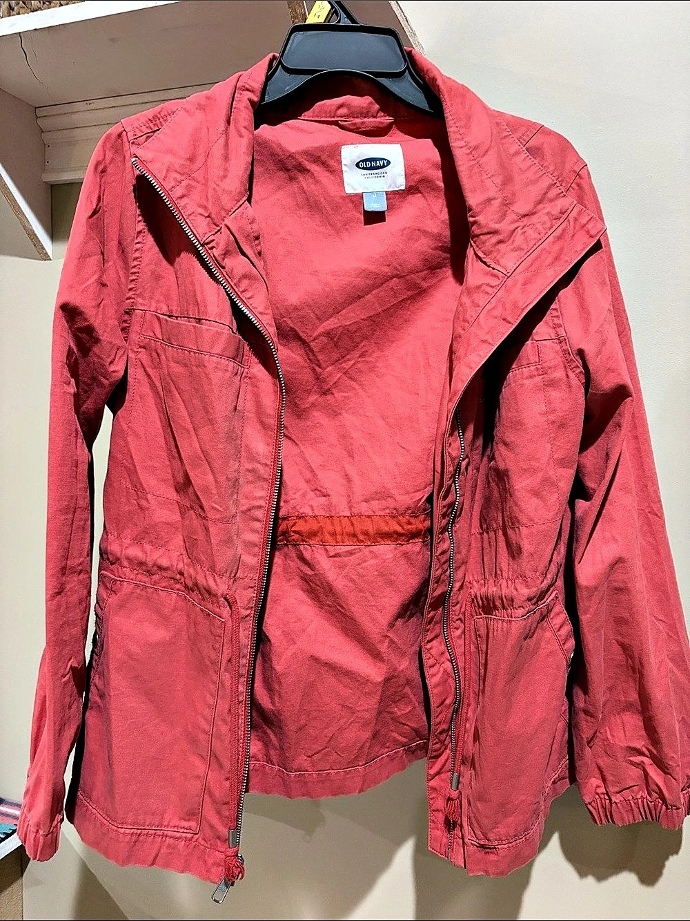 Old Navy Canvas Utility Jacket Pink Size Medium
